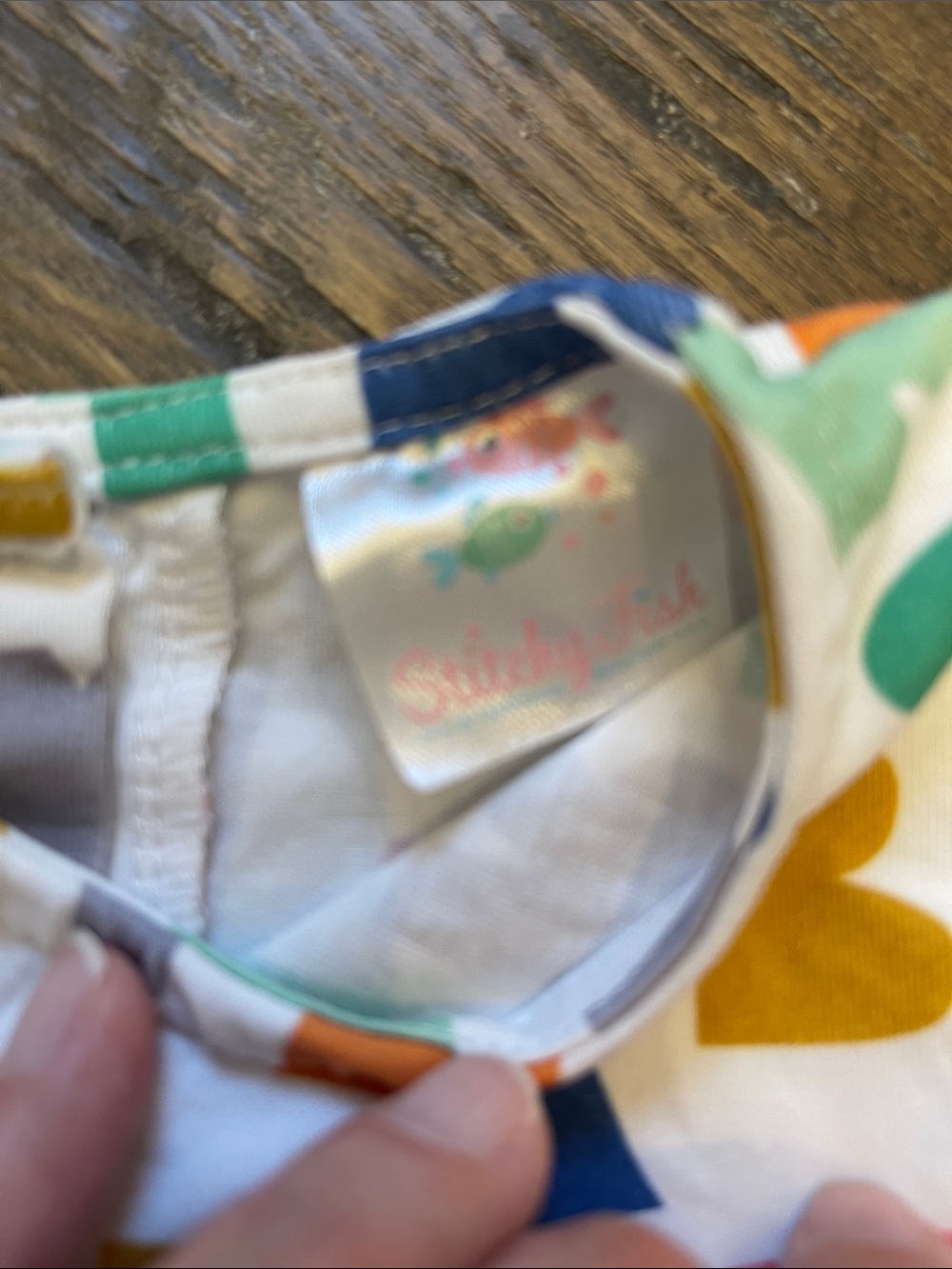 Stitchy Fish Alphabet Print Ruffle Baby Dress & Bloomers - Picture 2 of 3